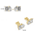 Gold 2Ct Moi Et Toi Lab Grown Diamond Aroa Earrings