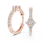 Gold Hoop Lab Grown Diamond Basisa Earrings