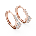 Gold Hoop Lab Grown Diamond Basisa Earrings