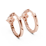 Gold Hoop Lab Grown Diamond Basisa Earrings