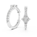 Gold Hoop Lab Grown Diamond Basisa Earrings