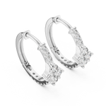 Gold Hoop Lab Grown Diamond Basisa Earrings