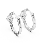 Gold Hoop Lab Grown Diamond Basisa Earrings