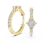 Gold Hoop Lab Grown Diamond Basisa Earrings