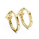 Gold Hoop Lab Grown Diamond Basisa Earrings