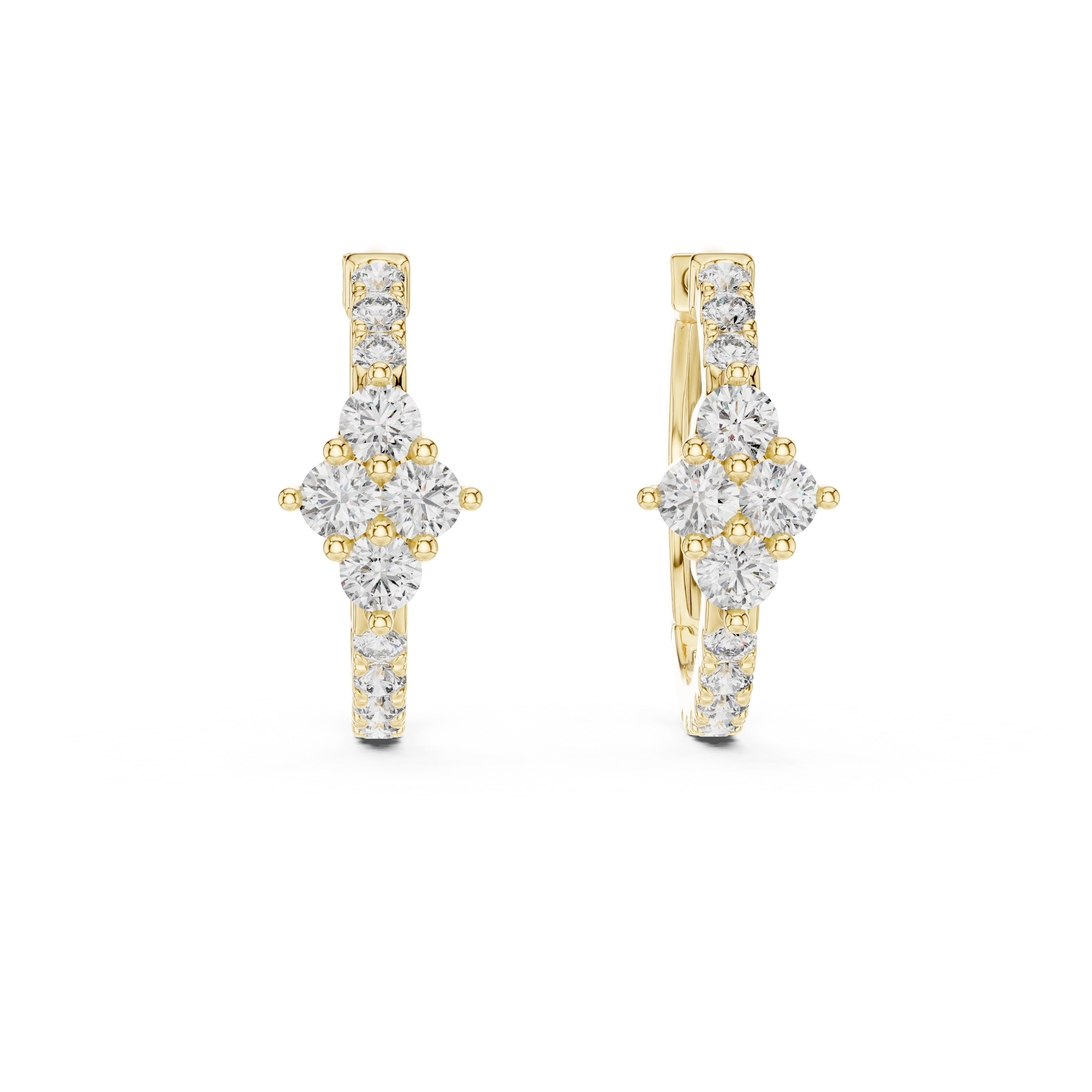 Gold Hoop Lab Grown Diamond Basisa Earrings