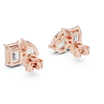 Gold 2Ct Moi Et Toi Lab Grown Diamond Aroa Earrings