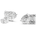 Gold 2Ct Moi Et Toi Lab Grown Diamond Aroa Earrings