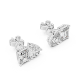 Gold 2Ct Moi Et Toi Lab Grown Diamond Aroa Earrings