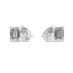 Gold 2Ct Moi Et Toi Lab Grown Diamond Aroa Earrings