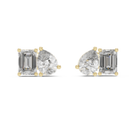 Gold 2Ct Moi Et Toi Lab Grown Diamond Aroa Earrings
