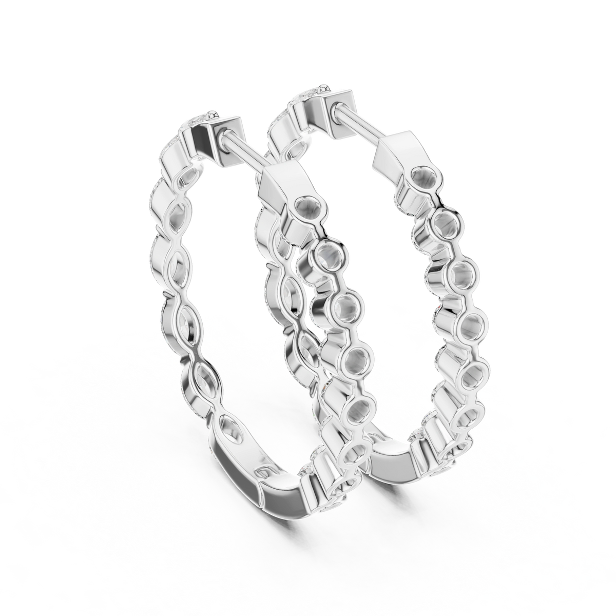 Gold 1Ct Marquise Lab Grown Diamond Biana Earrings