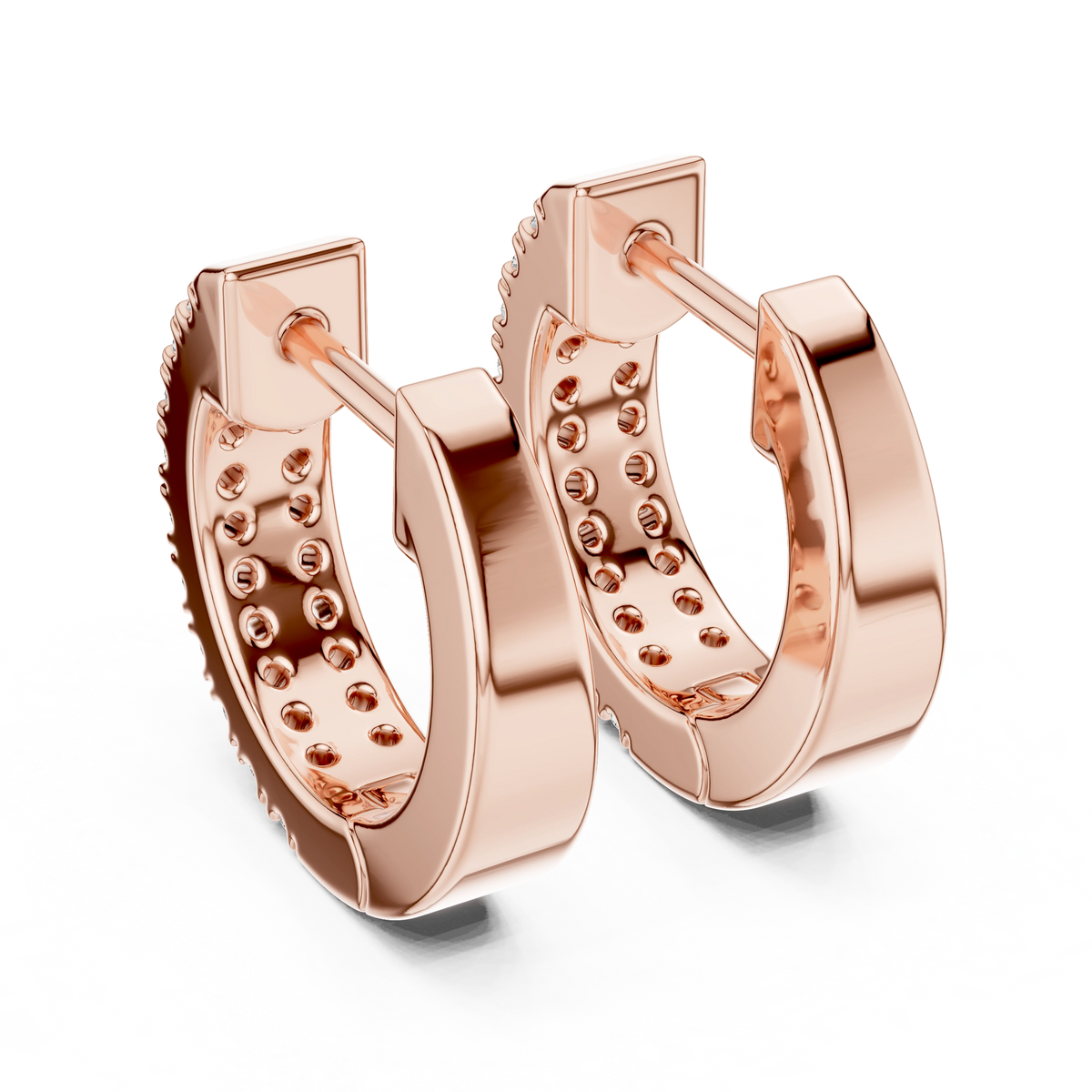 Gold 0 20Ct Aitor Lab Grown Diamond Mini Hoop Earrings