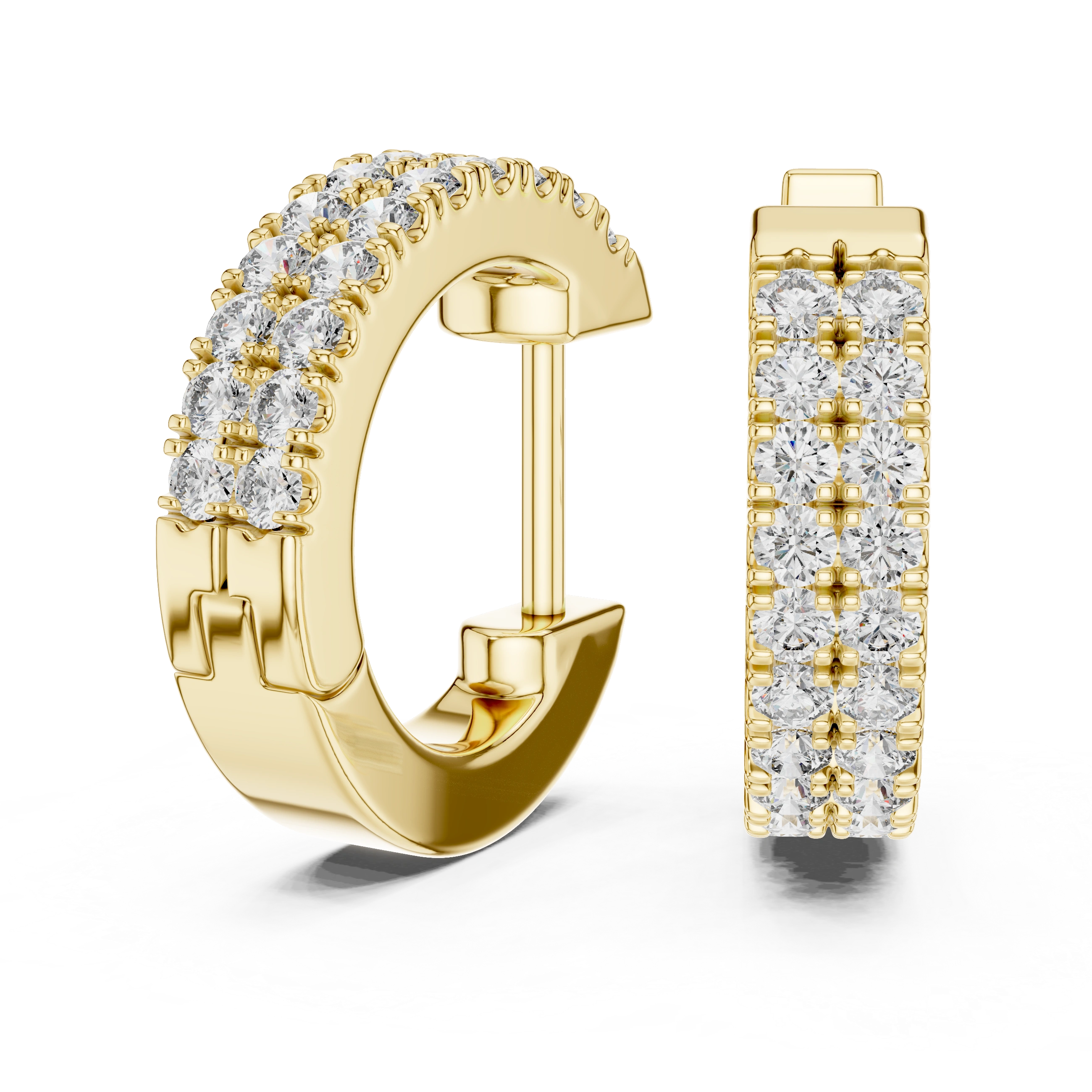 Gold 0 20Ct Aitor Lab Grown Diamond Mini Hoop Earrings