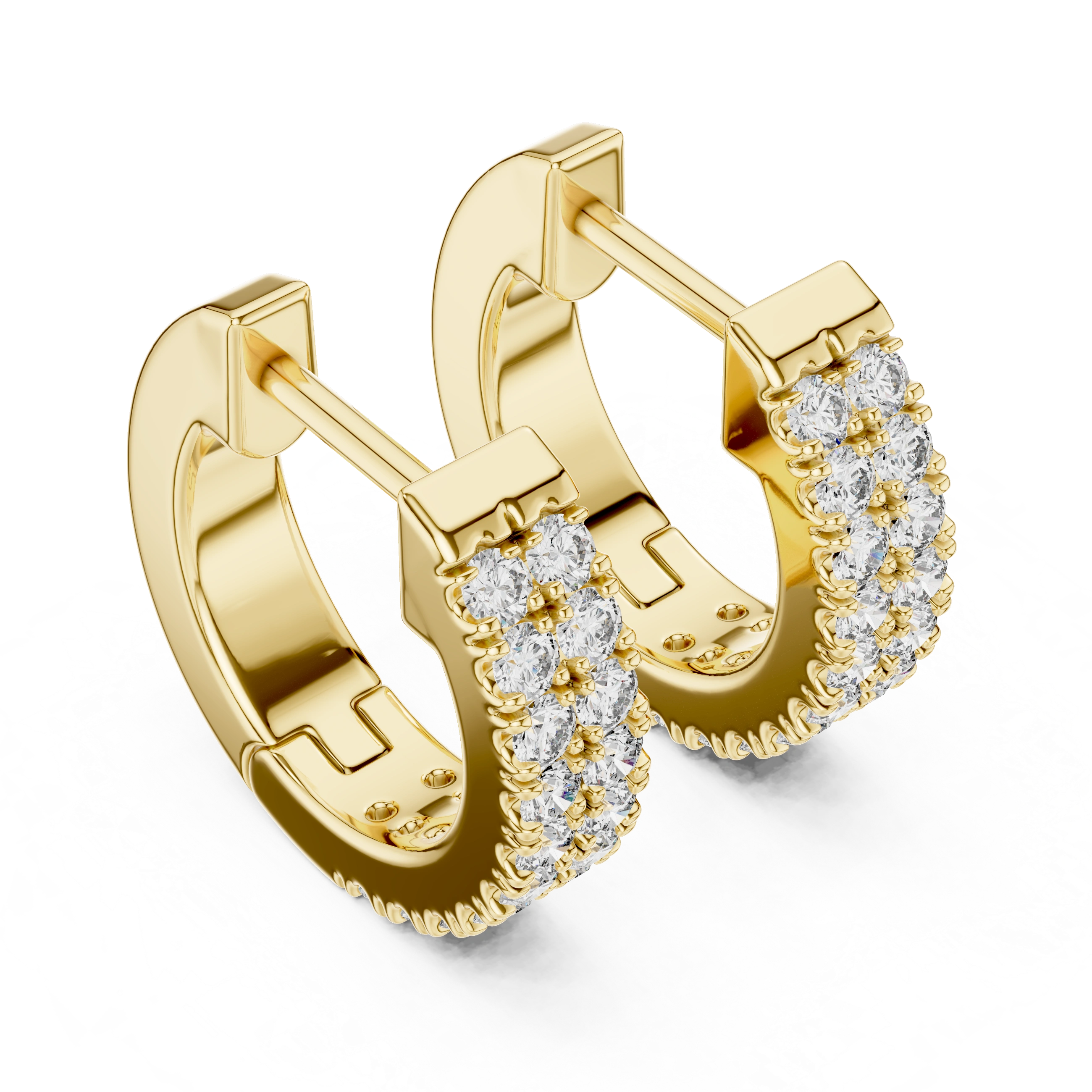 Gold 0 20Ct Aitor Lab Grown Diamond Mini Hoop Earrings