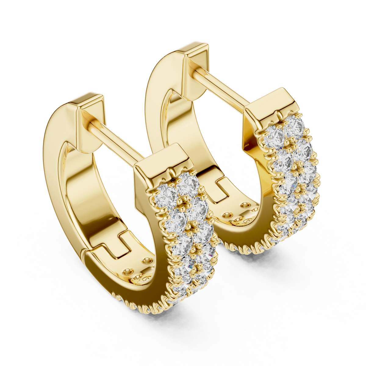 Gold 0 20Ct Aitor Lab Grown Diamond Mini Hoop Earrings