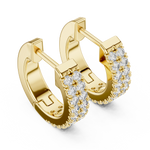Gold 0 20Ct Aitor Lab Grown Diamond Mini Hoop Earrings