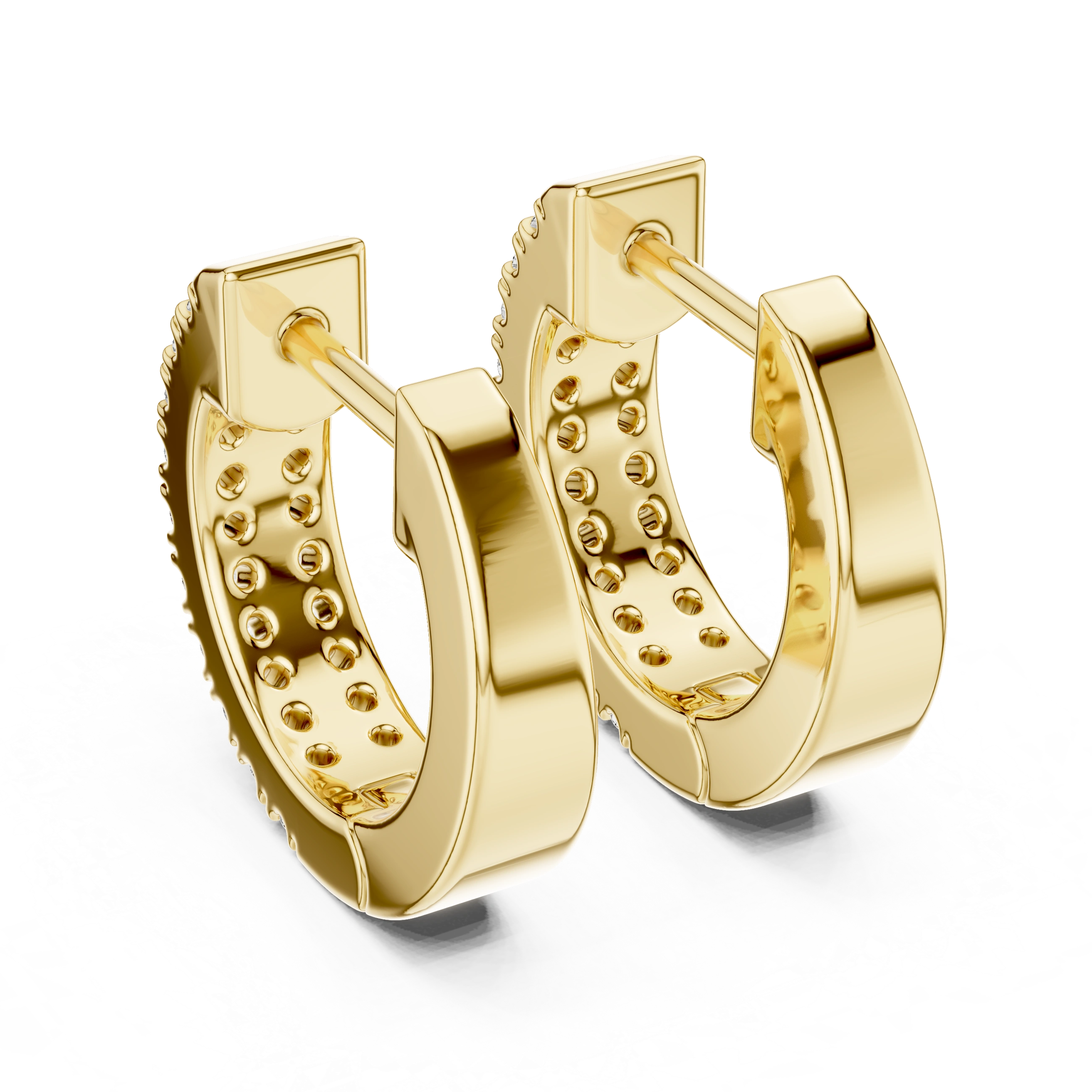 Gold 0 20Ct Aitor Lab Grown Diamond Mini Hoop Earrings