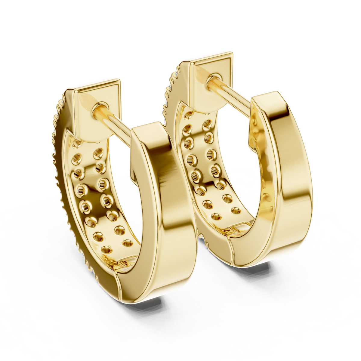 Gold 0 20Ct Aitor Lab Grown Diamond Mini Hoop Earrings