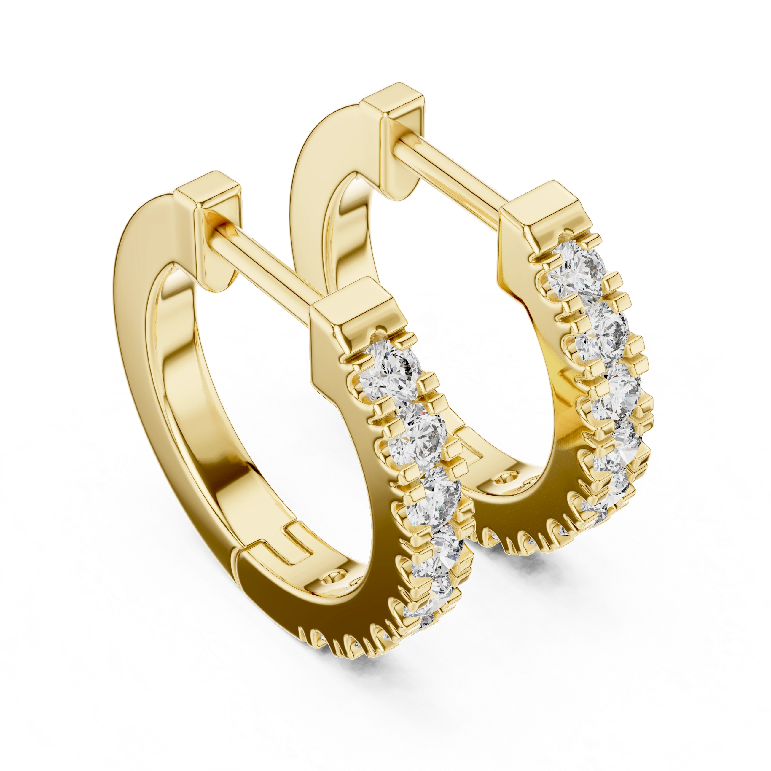 Gold 0 24Ct Pelayo Lab Grown Diamond Mini Hoop Earrings