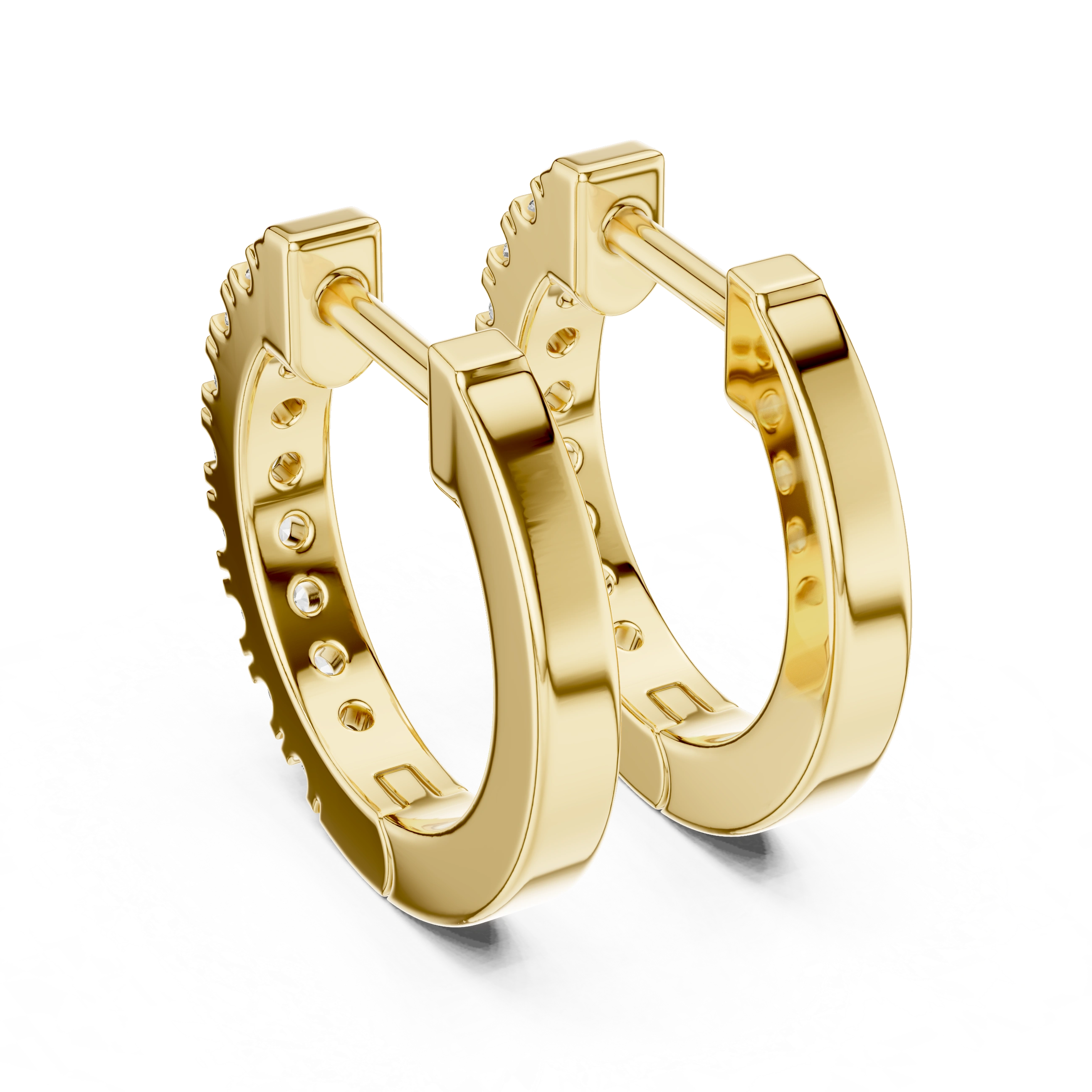 Gold 0 24Ct Pelayo Lab Grown Diamond Mini Hoop Earrings