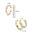 Gold 1 6Ct Auric Lab Grown Diamond Marquis Hoop Earrings
