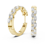 Gold 1 6Ct Auric Lab Grown Diamond Marquis Hoop Earrings