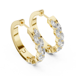 Gold 1 6Ct Auric Lab Grown Diamond Marquis Hoop Earrings