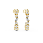 Gold 1Ct Woven Lab Grown Diamond Mixed Cut Earrings