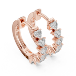 Gold 2Ct Stelle Lab Grown Diamond Heart Hoop Earrings