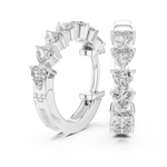 Gold 2Ct Stelle Lab Grown Diamond Heart Hoop Earrings