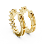 Gold 2Ct Stelle Lab Grown Diamond Heart Hoop Earrings