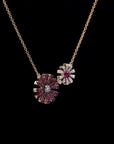 Awaken’s Blossom Duo:  Two-Tone Sunflower Necklace