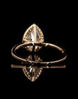 Pristine Pear Dreams: Diamond Adorned Ring