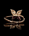 Dual Hue Flutter: Butterfly Diamond Ring