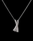 Awaken’s Kiss of Elegance:  'X' Diamond Necklace