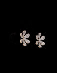 Awaken’s Floral Elegance  Diamond Earrings