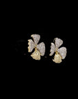 Blossom Radiance: Diamond Flower Earrings