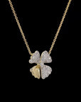 Blossom Radiance: Diamond Flower Necklace