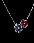 Awaken’s Sapphire Ruby  Radiance Diamond Necklace