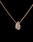 Awaken’s Pear Perfection:  Exquisite Diamond Necklace