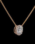 Awaken’s Solitude: Single  Solitaire Diamond Necklace