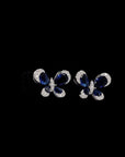 Sapphire Sky Flutter: Butterfly Diamond Earrings