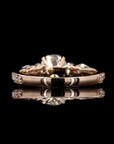 Radiant Rounds: Round Diamond Ring with Side Diamonds