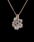 Awaken’s Beauty: Sakura  Flower Diamond Pendant