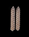 Dazzling Cascade: Long Danglers Diamond Earrings