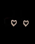 Sweetheart Sparkle: Diamond Heart Stud Earrings