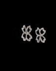 Awaken’s Heartfelt Luck: Two-Toned Four Leaf Clover Diamond Earrings