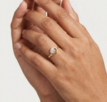 Drift Ring Pear Lab Grown Diamond Bypass Band Solitaire
