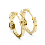 Gold 0 25Ct Lab Grown Diamond Marquise Wave Hoop Twila Earrings
